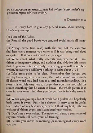 CS Lewis writing advice