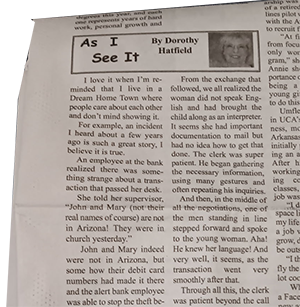 As I See It by Dot Hatfield